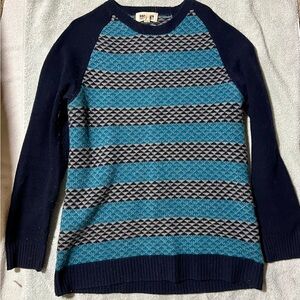 Brooklyn Industries Sweater - Blue and Black Patterned Men's Sweater